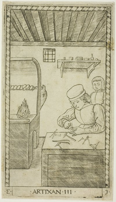 The Artisan, harmadik tábla a The Ranks and Conditions of Men-ből alkotó: Master of the E Series Tarocchi