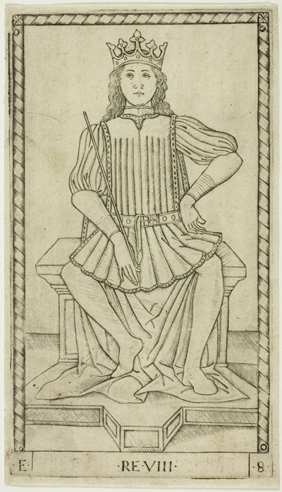A király, nyolcas lemez a The Ranks and Conditions of Men-ből alkotó: Master of the E Series Tarocchi