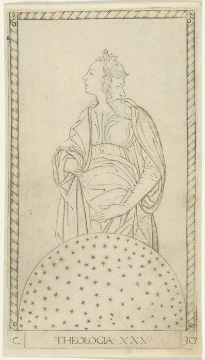 Teológia, 30. tábla az Arts and Sciences-től alkotó: Master of the E-Series Tarocchi