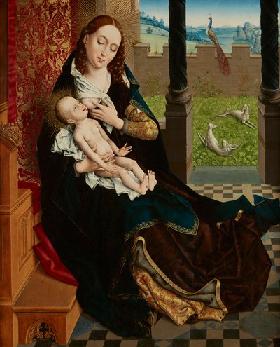 Madonna ápolása alkotó: Master of the Embroidered Foliage