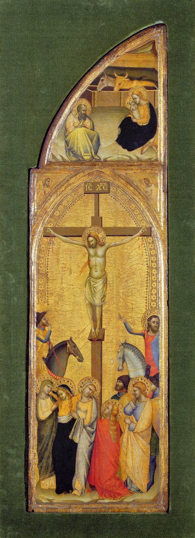 A keresztre feszítés (olaj, tábla) alkotó: Master of the Fabriano Altarpiece (attr. to)