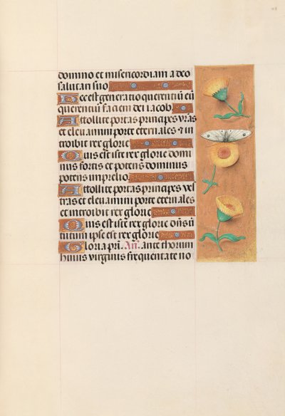 Izabella katolikus királyné, spanyol királynő órái: Fol. 103r, c. 1500. alkotó: Master of the First Prayerbook of Maximillian