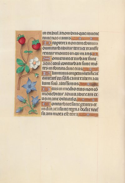 Izabella katolikus királyné, spanyol királynő órái: Fol. 105V, c. 1500. alkotó: Master of the First Prayerbook of Maximillian