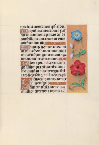 Izabella katolikus királyné, spanyol királynő órái: Fol. 117r, c. 1500. alkotó: Master of the First Prayerbook of Maximillian