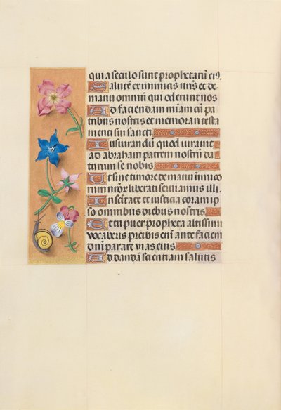 Izabella katolikus királyné, spanyol királynő órái: Fol. 123V, c. 1500. alkotó: Master of the First Prayerbook of Maximillian
