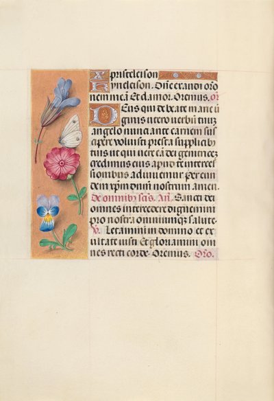 Izabella katolikus királyné, spanyol királynő órái: Fol. 124V, c. 1500. alkotó: Master of the First Prayerbook of Maximillian