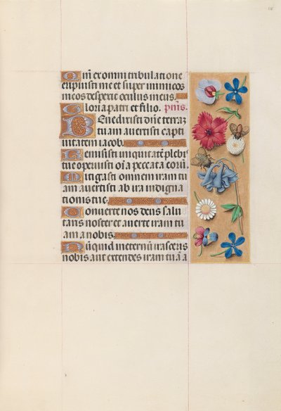 Izabella katolikus királyné, spanyol királynő órái: Fol. 128r, c. 1500. alkotó: Master of the First Prayerbook of Maximillian