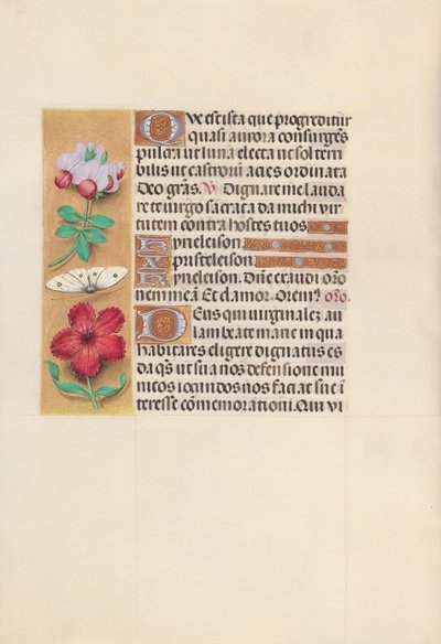 Izabella katolikus királyné, spanyol királynő órái: Fol. 129v, c. 1500. alkotó: Master of the First Prayerbook of Maximillian