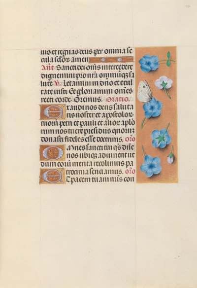 Izabella katolikus királyné, spanyol királynő órái: Fol. 130r, c. 1500. alkotó: Master of the First Prayerbook of Maximillian
