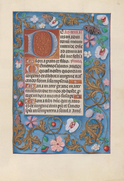 Izabella katolikus királyné, spanyol királynő órái: Fol. 132r, c. 1500. alkotó: Master of the First Prayerbook of Maximillian