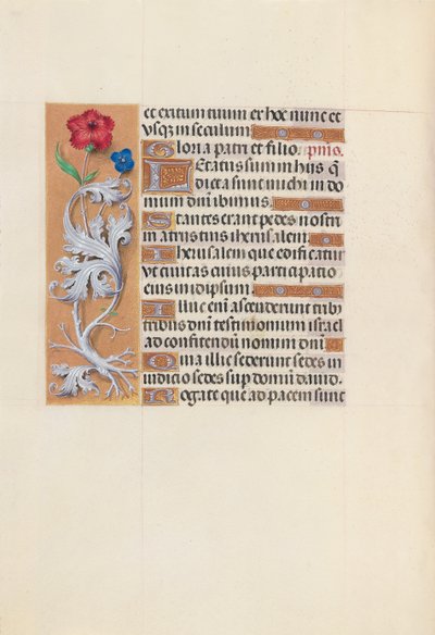 Izabella katolikus királyné, spanyol királynő órái: Fol. 133v, c. 1500. alkotó: Master of the First Prayerbook of Maximillian