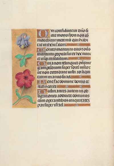 Izabella katolikus királyné, spanyol királynő órái: Fol. 138V, c. 1500. alkotó: Master of the First Prayerbook of Maximillian
