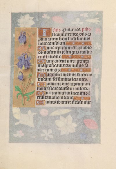 Izabella katolikus királyné, spanyol királynő órái: Fol. 142v, c. 1500. alkotó: Master of the First Prayerbook of Maximillian