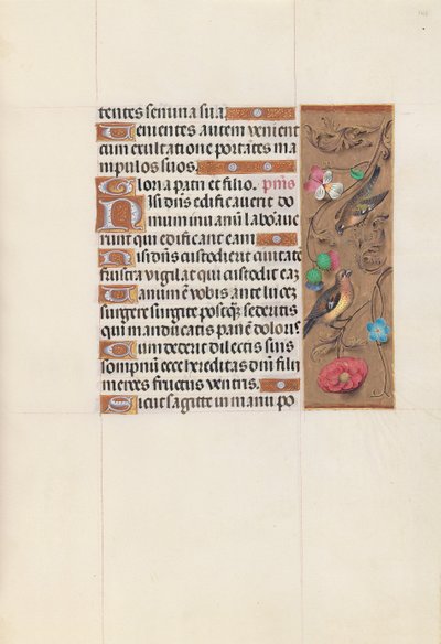 Izabella katolikus királyné, spanyol királynő órái: Fol. 143r, c. 1500. alkotó: Master of the First Prayerbook of Maximillian