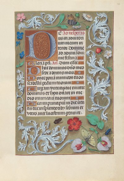 Izabella katolikus királyné, spanyol királynő órái: Fol. 147r, c. 1500. alkotó: Master of the First Prayerbook of Maximillian