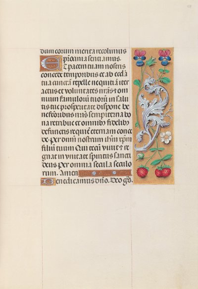 Izabella katolikus királyné, spanyol királynő órái: Fol. 153r, c. 1500. alkotó: Master of the First Prayerbook of Maximillian