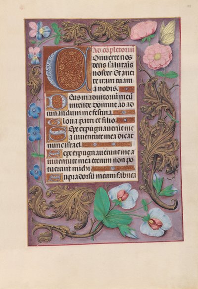 Izabella katolikus királyné, spanyol királynő órái: Fol. 155r, c. 1500. alkotó: Master of the First Prayerbook of Maximillian