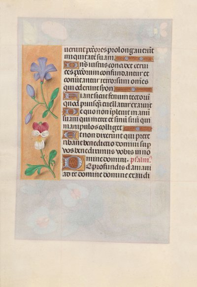 Izabella katolikus királyné, spanyol királynő órái: Fol. 155V, c. 1500. alkotó: Master of the First Prayerbook of Maximillian