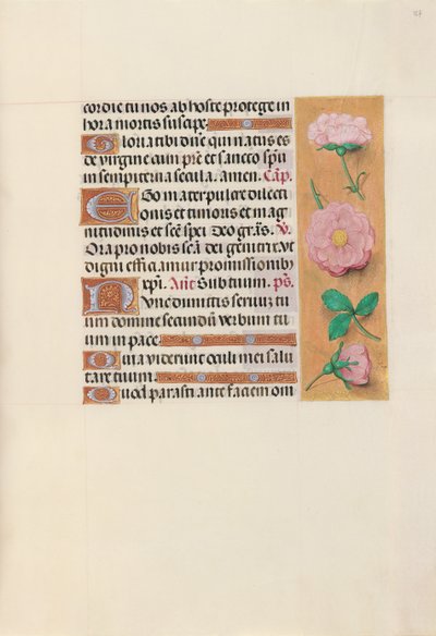 Izabella katolikus királyné, spanyol királynő órái: Fol. 157r, c. 1500. alkotó: Master of the First Prayerbook of Maximillian