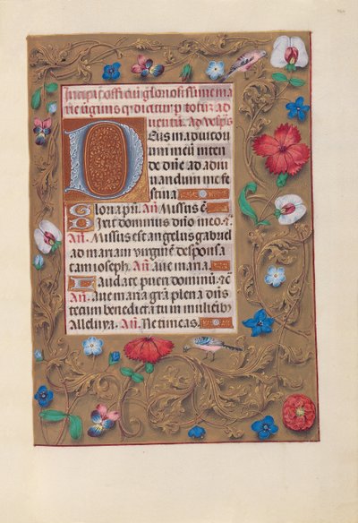 Izabella katolikus királyné, spanyol királynő órái: Fol. 160r, c. 1500. alkotó: Master of the First Prayerbook of Maximillian