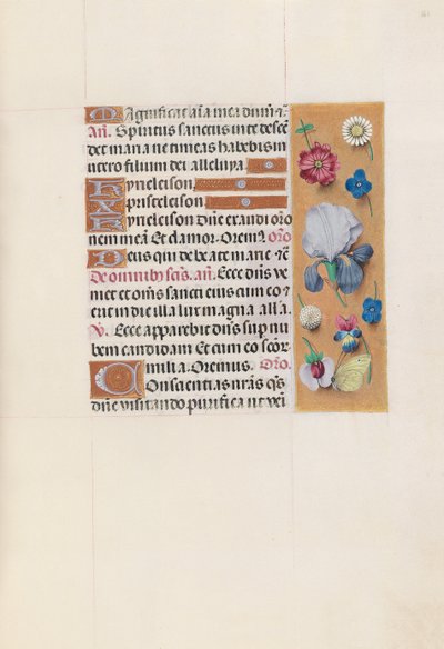Izabella katolikus királyné, spanyol királynő órái: Fol. 161r, c. 1500. alkotó: Master of the First Prayerbook of Maximillian