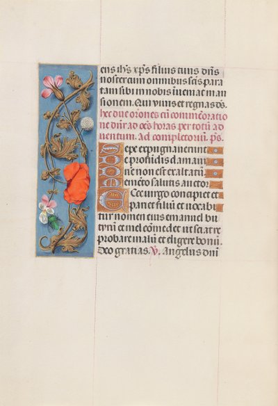 Izabella katolikus királyné, spanyol királynő órái: Fol. 161v, c. 1500. alkotó: Master of the First Prayerbook of Maximillian