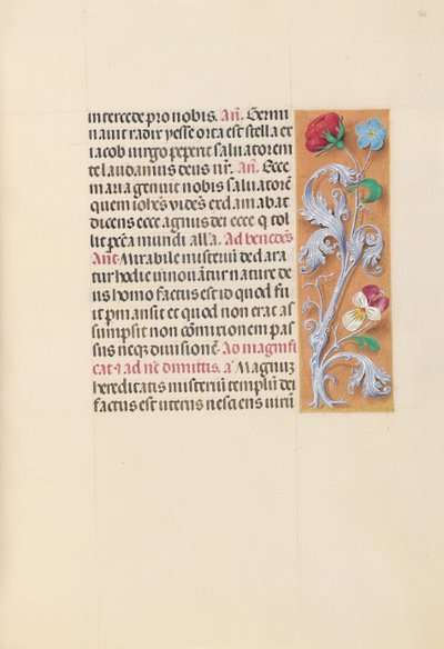 Izabella katolikus királyné, spanyol királynő órái: Fol. 166r, c. 1500. alkotó: Master of the First Prayerbook of Maximillian