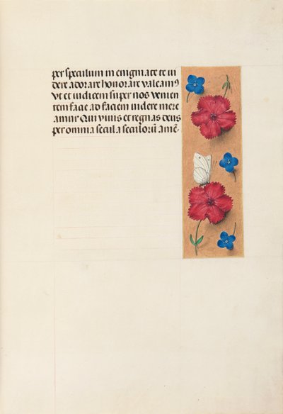 Izabella katolikus királyné, spanyol királynő órái: Fol. 16r, c. 1500. alkotó: Master of the First Prayerbook of Maximillian