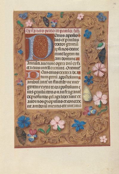 Izabella katolikus királyné, spanyol királynő órái: Fol. 174r, c. 1500. alkotó: Master of the First Prayerbook of Maximillian