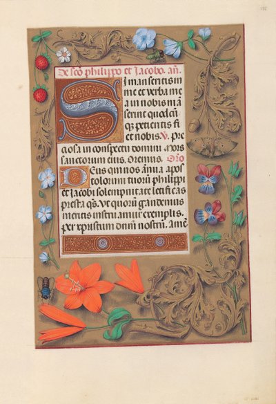 Izabella katolikus királyné, spanyol királynő órái: Fol. 176r, c. 1500. alkotó: Master of the First Prayerbook of Maximillian