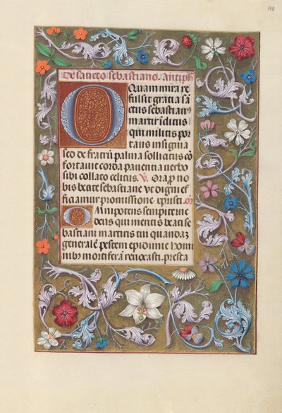 Izabella katolikus királyné, spanyol királynő órái: Fol. 178r, c. 1500. alkotó: Master of the First Prayerbook of Maximillian