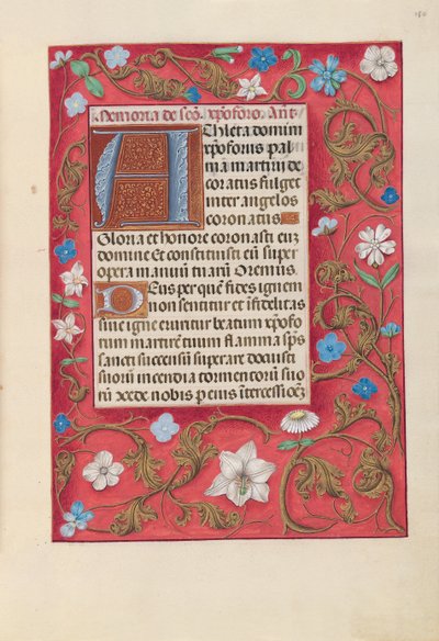 Izabella katolikus királyné, spanyol királynő órái: Fol. 180r, c. 1500. alkotó: Master of the First Prayerbook of Maximillian