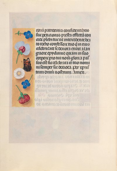 Izabella katolikus királyné, spanyol királynő órái: Fol. 182v, c. 1500. alkotó: Master of the First Prayerbook of Maximillian