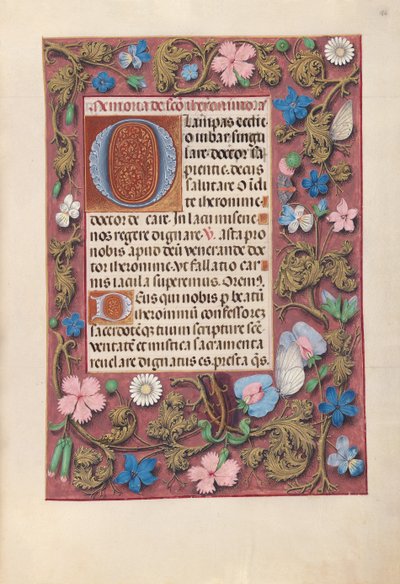 Izabella katolikus királyné, spanyol királynő órái: Fol. 186r, c. 1500. alkotó: Master of the First Prayerbook of Maximillian