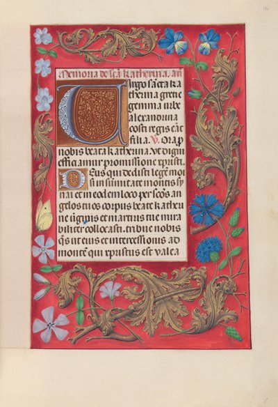 Izabella katolikus királyné, spanyol királynő órái: Fol. 190r, c. 1500. alkotó: Master of the First Prayerbook of Maximillian