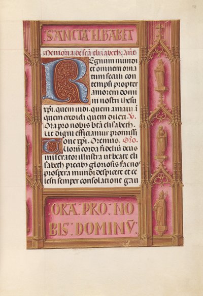 Izabella katolikus királyné, spanyol királynő órái: Fol. 198r, c. 1500. alkotó: Master of the First Prayerbook of Maximillian