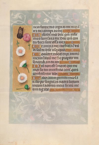 Izabella katolikus királyné, spanyol királynő órái: Fol. 200V, c. 1500. alkotó: Master of the First Prayerbook of Maximillian