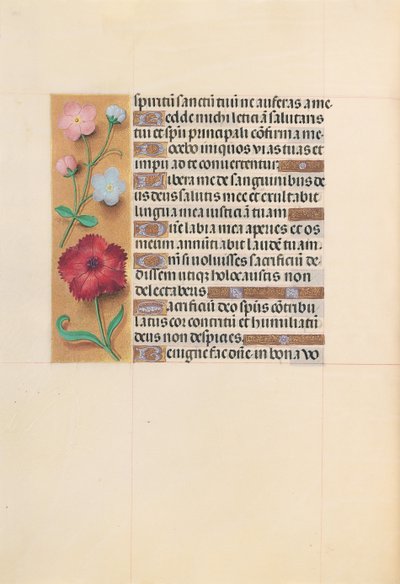 Izabella katolikus királyné, spanyol királynő órái: Fol. 205V, c. 1500. alkotó: Master of the First Prayerbook of Maximillian
