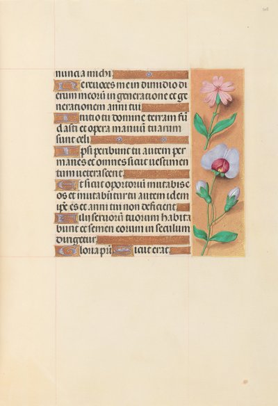 Izabella katolikus királyné, spanyol királynő órái: Fol. 208r, c. 1500. alkotó: Master of the First Prayerbook of Maximillian