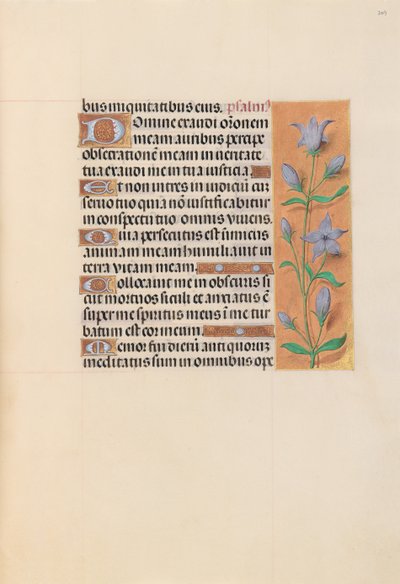 Izabella katolikus királyné, spanyol királynő órái: Fol. 209r, c. 1500. alkotó: Master of the First Prayerbook of Maximillian