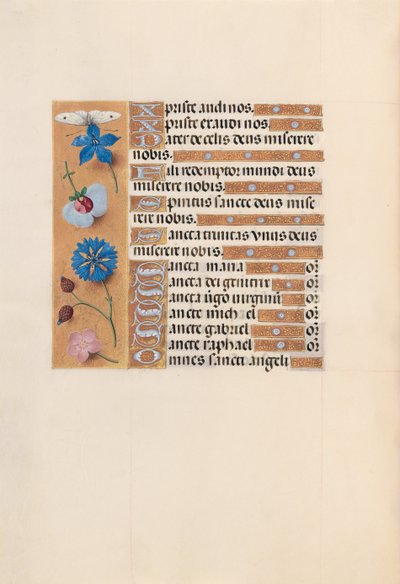 Izabella katolikus királyné, spanyol királynő órái: Fol. 210V, c. 1500. alkotó: Master of the First Prayerbook of Maximillian