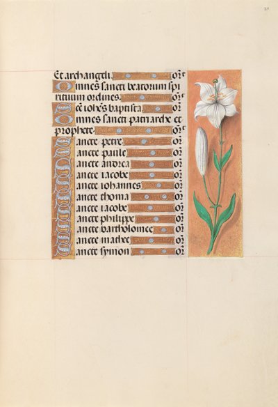 Izabella katolikus királyné, spanyol királynő órái: Fol. 211r, c. 1500. alkotó: Master of the First Prayerbook of Maximillian