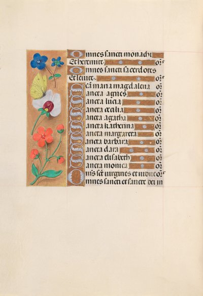 Izabella katolikus királyné, spanyol királynő órái: Fol. 212v, c. 1500. alkotó: Master of the First Prayerbook of Maximillian