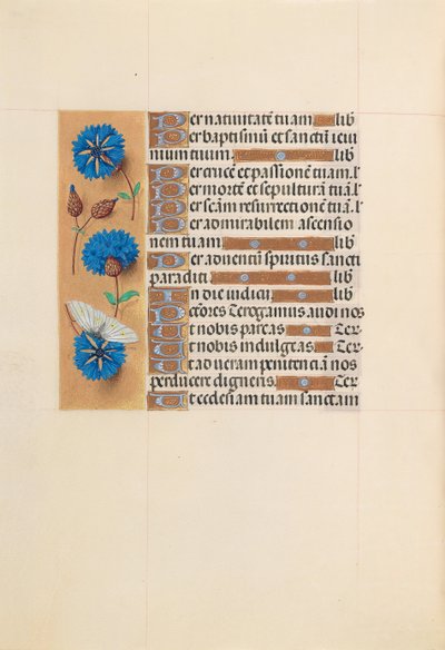 Izabella katolikus királyné, spanyol királynő órái: Fol. 213v, c. 1500. alkotó: Master of the First Prayerbook of Maximillian