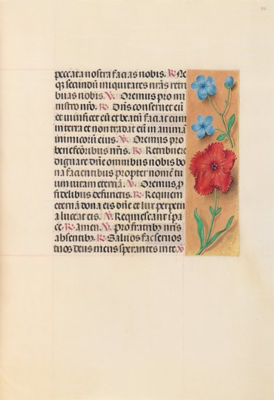 Izabella katolikus királyné, spanyol királynő órái: Fol. 216r, c. 1500. alkotó: Master of the First Prayerbook of Maximillian