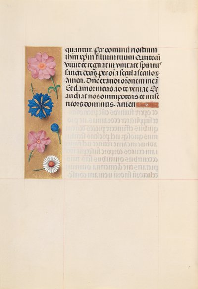 Izabella katolikus királyné, spanyol királynő órái: Fol. 218v, Halotti Hivatal, c. 1500. alkotó: Master of the First Prayerbook of Maximillian