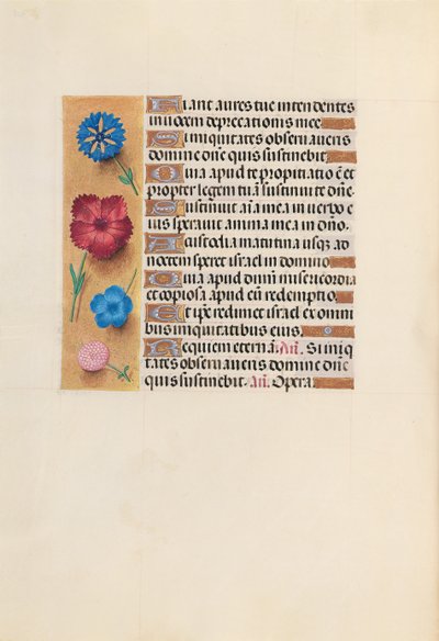 Izabella katolikus királyné, spanyol királynő órái: Fol. 222V, c. 1500. alkotó: Master of the First Prayerbook of Maximillian