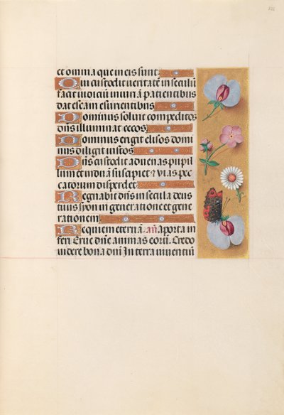 Izabella katolikus királyné, spanyol királynő órái: Fol. 225r, c. 1500. alkotó: Master of the First Prayerbook of Maximillian