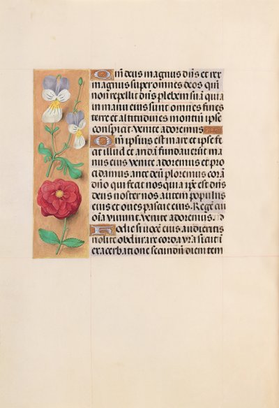Izabella katolikus királyné, spanyol királynő órái: Fol. 226v, c. 1500. alkotó: Master of the First Prayerbook of Maximillian
