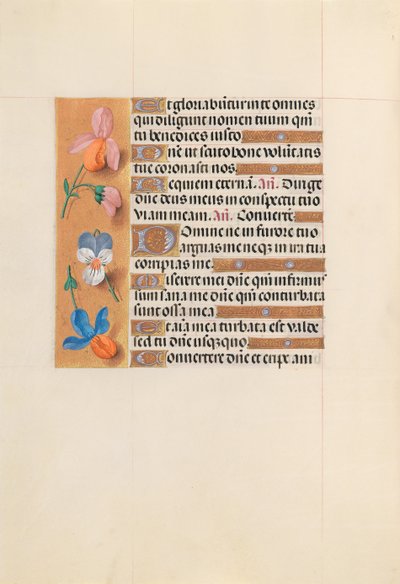 Izabella katolikus királyné, spanyol királynő órái: Fol. 228V, c. 1500. alkotó: Master of the First Prayerbook of Maximillian